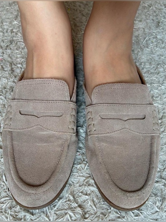 Crown Vintage Shoes - Crown vintage Suede Penny Loafer Mule Size 9